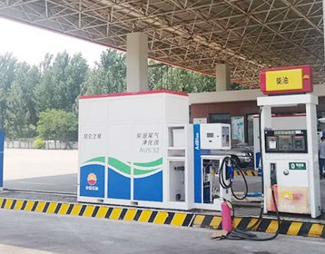 Portable gas station containers as mobile filling station